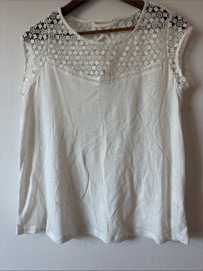 Fat face cream lace top